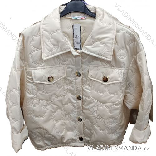 Bunda slabá šusťáková na gombíky dlhý rukáv dámska (S/M/L ONE SIZE) TALIANSKA MÓDA IMSM26044