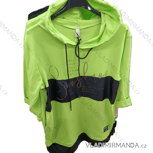 Mikina predĺžená s kapucňou dlhý rukáv dámska (S/M/L ONE SIZE) TALIANSKA MÓDA IMSM26048