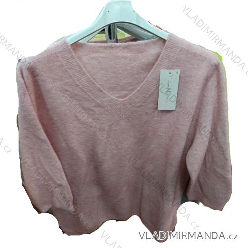 Sveter tenký úpletový dlhý rukáv dámsky (S/M/L ONE SIZE) TALIANSKA MÓDA IMSM26051