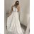 Šaty elegantné svatební spoločenské dlhé na ramienka dámske (S/M ONE SIZE) TALIANSKA MóDA IMM2218806/DUR