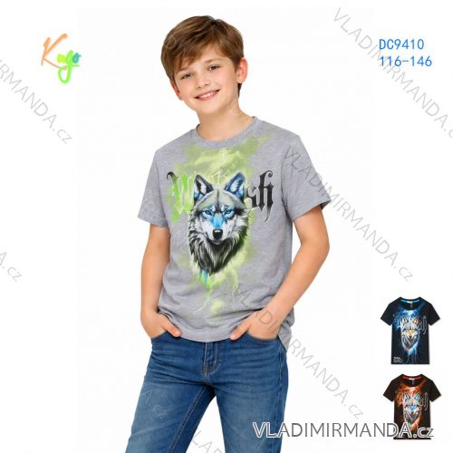 Tričko krátky rukáv detské až dorast chlapčenské (116-146) KUGO DC9410