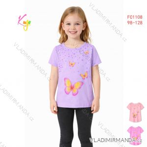 Tričko krátky rukáv detské dievčenské (98-128) KUGO FC1108