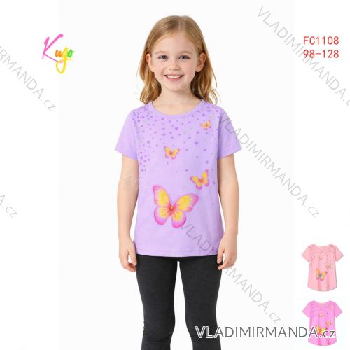 Tričko krátky rukáv detské dievčenské (98-128) KUGO FC1108