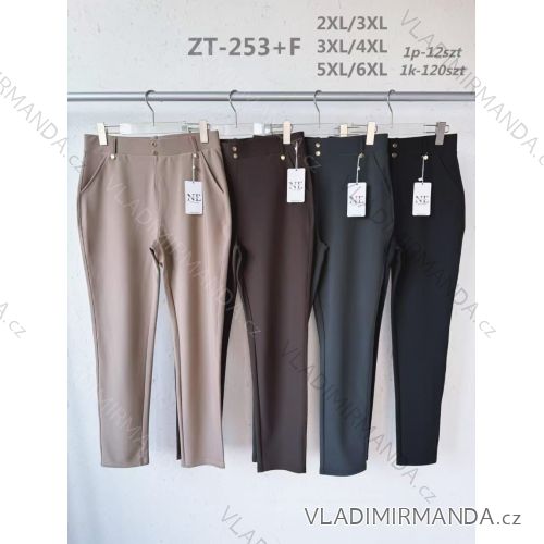 Nohavice dlhé elegantné dámske nadrozmer (2XL/3XL - 3XL/4XL - 5XL/6XL) MIEGO MIE26253F