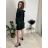 Šaty krátke elegantné flitrové dlhý rukáv dámske (S/M/L ONE SIZE) TALIANSKA MÓDA IMD25365/DR zelená smaragdová S/M/L