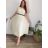 Šaty dlhé elegantní plisované krátky rukáv dámske nadrozmer (54/56/58 ONE SIZE) TALIANSKA MÓDA IM425AMOR