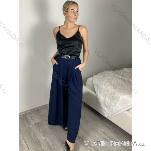 Nohavice dlhé elegantné oversize s opaskom dámske (S/M/L ONE SIZE) TALIANSKA MÓDA IMSM26005