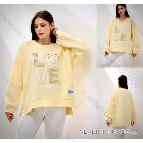 Mikina teplá dlhý rukáv dámska (S/M/L ONE SIZE) TALIANSKA MÓDA IMPLI2617072