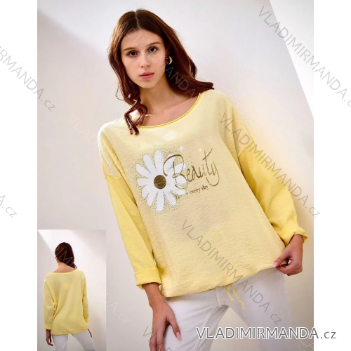 Tričko sťahovací dlhý rukáv dámske (S/M/L ONE SIZE) TALIANSKA MÓDA IMPLI2613412