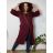 Mikina predĺžená na zips alá kardigan dámska (uni m/2xl) TALIANSKA MóDA IM521205/DR M/L/XL červená