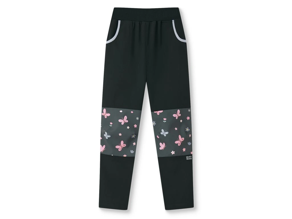 Nohavice softshell jarné detské dievčenské (98-128) WOLF B2683