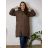 Bunda jesenná s kapucňou na zips dlhý rukáv dámska nadrozmer (52/54/56 ONE SIZE) TALIANSKA MÓDA IM425531