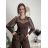 Body elegantný dlhý rukáv dámske (XS/S/M ONE SIZE) TALIANSKA MÓDA IMM25M44059