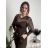 Body elegantný dlhý rukáv dámske (XS/S/M ONE SIZE) TALIANSKA MÓDA IMM25M44059