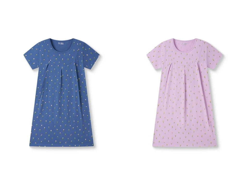 Nočná košeľa krátky rukáv dámske nadrozmer (S-3XL) WOLF D2634