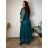 Šaty spoločenské dlhé elegantný dlhý rukáv dámske AMANDA (44/46/48 ONE SIZE) TALIANSKA MÓDA IMPSH2420033