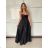 Šaty dlhé společenské na ramienka dámske LEONA (S/M ONE SIZE) TALIANSKA MÓDA IMPMD2643458