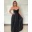 Šaty dlhé společenské na ramienka dámske LEONA (S/M ONE SIZE) TALIANSKA MÓDA IMPMD2643458