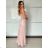 Šaty dlhé společenské na ramienka dámske LEONA (S/M ONE SIZE) TALIANSKA MÓDA IMPMD2643811