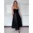 Šaty dlhé společenské na ramienka dámske ELSA (S/M ONE SIZE) TALIANSKA MÓDA IMPMD2643460