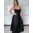Šaty dlhé společenské na ramienka dámske ELSA (S/M ONE SIZE) TALIANSKA MÓDA IMPMD2643460