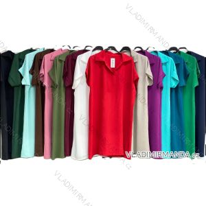 Šaty letné krátky rukáv dámske nadrozmer (50/52/54 ONE SIZE) TALIANSKA MÓDA IMC26026