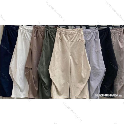 Nohavice dlhé letné voľnočasové dámske nadrozmer (42/44/46 ONE SIZE) TALIANSKA MÓDA IMC26027