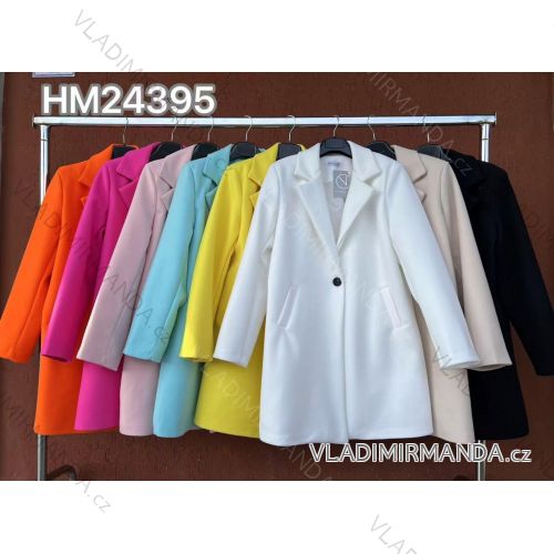 Kabát teplý dlhý rukáv dámsky nadrozmer (46/48/50 ONE SIZE) TALIANSKA MÓDA IMC26029