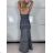 Šaty dlhé spoločenské elegantné trblietavé na ramienka dámske STAR (XS/S/M ONE SIZE) TALIANSKA MÓDA IMM25M29899/DUR XS/S/M čierna