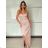 Šaty dlhé společenské na ramienka dámske LEONA (S/M ONE SIZE) TALIANSKA MÓDA IMPMD2643811/DU S / M čierna
