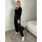 Nohavice elegantné s opaskom dámske (S/M/L ONE SIZE) TALIANSKA MÓDA IMSM26036/DUR S/M/L čierna