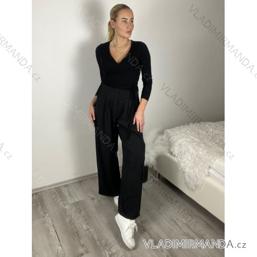 Nohavice elegantné dámske (S/M/L ONE SIZE) TALIANSKA MÓDA IMSM26033