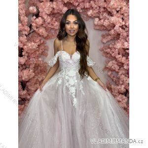 Šaty dlhé spoločenské na ramienka dámske LIMONCELLO (34-40) POLSKÁ MÓDA PMLPT26002-3