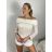 Tunika carmen krajková dlhý rukáv dámska (S/M ONE SIZE) TALIANSKA MÓDA IMM2645532