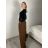 Nohavice elegantné s opaskom dámske (S/M/L ONE SIZE) TALIANSKA MÓDA IM425747/DUR S/M/L vínová