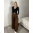 Nohavice elegantné s opaskom dámske (S/M/L ONE SIZE) TALIANSKA MÓDA IM425747/DUR S/M/L vínová