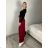 Nohavice elegantné s opaskom dámske (S/M/L ONE SIZE) TALIANSKA MÓDA IM425747/DUR S/M/L vínová