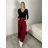 Nohavice elegantné s opaskom dámske (S/M/L ONE SIZE) TALIANSKA MÓDA IM425747/DUR S/M/L vínová