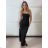 Šaty dlhé elegantní společenské na ramienka dámske (S/M ONE SIZE) TALIANSKA MÓDA IMPMD265929/DUR S / M čierna