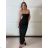 Šaty dlhé elegantní společenské na ramienka dámske (S/M ONE SIZE) TALIANSKA MÓDA IMPMD265929/DUR S / M čierna