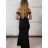 Šaty dlhé elegantní společenské na ramínka dámske  (S/M/L ONE SIZE) TALIANSKA MÓDA IMPMD2639316