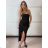 Šaty elegantní společenské na ramienka dámske SARA (S/M ONE SIZE) TALIANSKA MÓDA IMPMD2643093/DUR S / M čierna