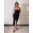 Šaty elegantní společenské na ramienka dámske SARA (S/M ONE SIZE) TALIANSKA MÓDA IMPMD2643093/DUR S / M čierna