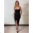 Šaty elegantní společenské na ramienka dámske SARA (S/M ONE SIZE) TALIANSKA MÓDA IMPMD2643093/DUR S / M čierna
