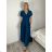 Šaty dlhé spoločenské dámske (S/M/L ONE SIZE) TALIANSKA MÓDA IMPHD2531427/DUR černá S/M/L