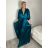 Šaty dlhé elegantné společenské s 3/4 rukávem  dámske (S/M/L ONE SIZE) TALIANSKA MÓDA IMHMS261111/DUR S/M/L zlatá