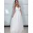 Šaty elegantné spoločenské/svadobné na ramienka dámske (S/M.ONE SIZE) TALIANSKA MÓDA IMM2218831-1/DUR S / M biela