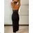Šaty dlhé elegantní společenské na ramienka dámske (S/M ONE SIZE) TALIANSKA MÓDA IMPMD2645653