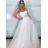 Šaty svatební elegantné spoločenské dlhé bez ramínek dámske (S/M ONE SIZE) TALIANSKA MóDA IMM2660062-S/DU M / L biela