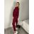 Komplet sako dlhý rukáv a kalhoty s páskem dámsky (S/M/L ONE SIZE) TALIANSKÁ MÓDA IMWCA261167